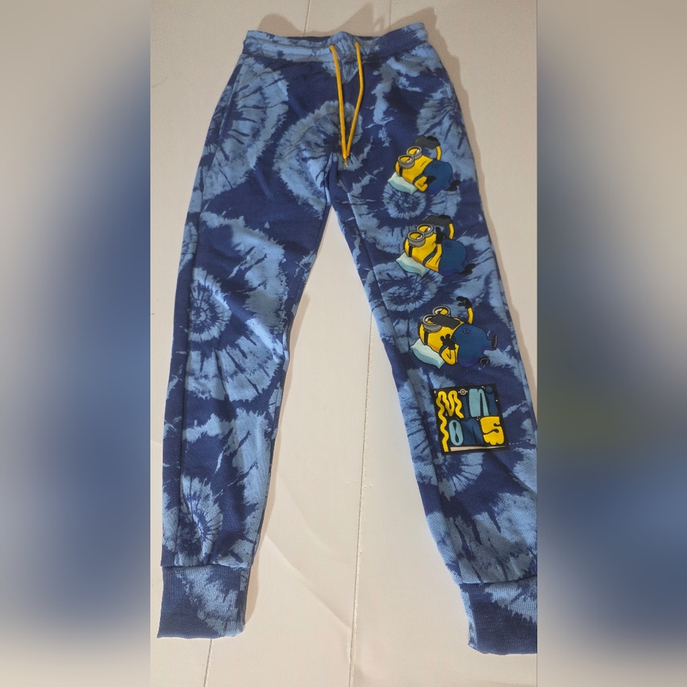 MINIONS blue tie dye SWEATS SWEATPANTS women Size S